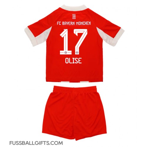 Bayern Munich Michael Olise #17 Fußballbekleidung Heimtrikot Kinder 2025-26 Kurzarm (+ kurze hosen)